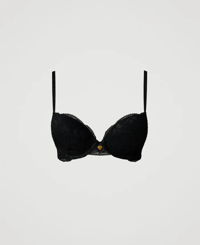 Twinset Lace PushUp Bra Black Women Underwear And Nightwear Twinset Lace PushUp Bra Black Women Underwear And Nightwear