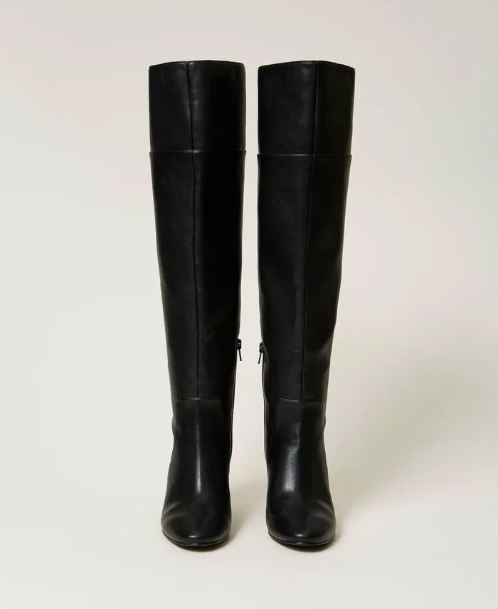 Twinset OverTheKnee Boots Black Women Heels Twinset OverTheKnee Boots Black Women Heels