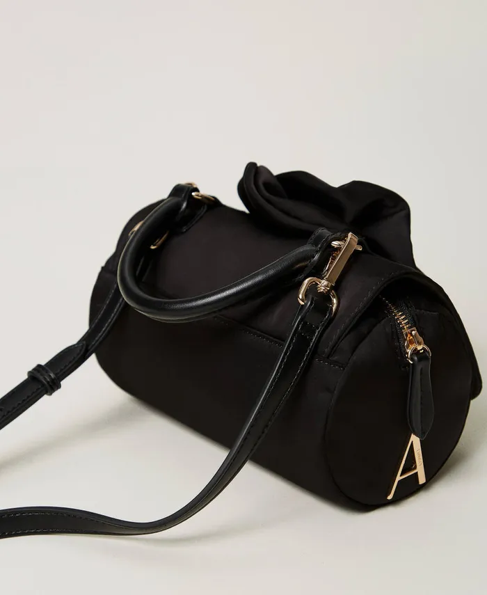 Twinset Shoulder Bag With Maxi Flower Black Women Handbags Twinset Shoulder Bag With Maxi Flower Black Women Handbags
