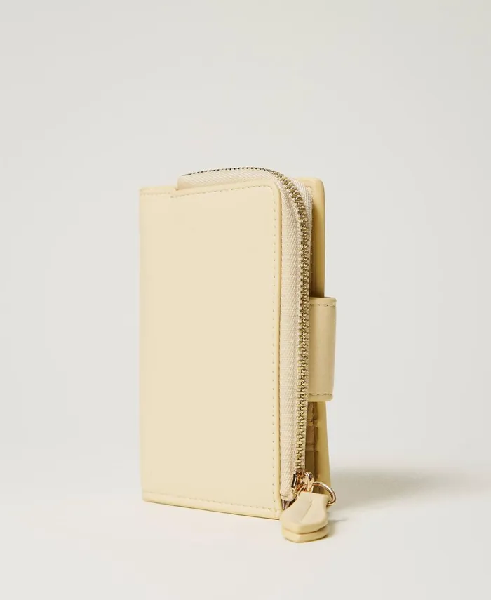 Twinset Wallet With Zip And Oval T Vanilla Women Wallets And Keyrings Twinset Wallet With Zip And Oval T Vanilla Women Wallets And Keyrings