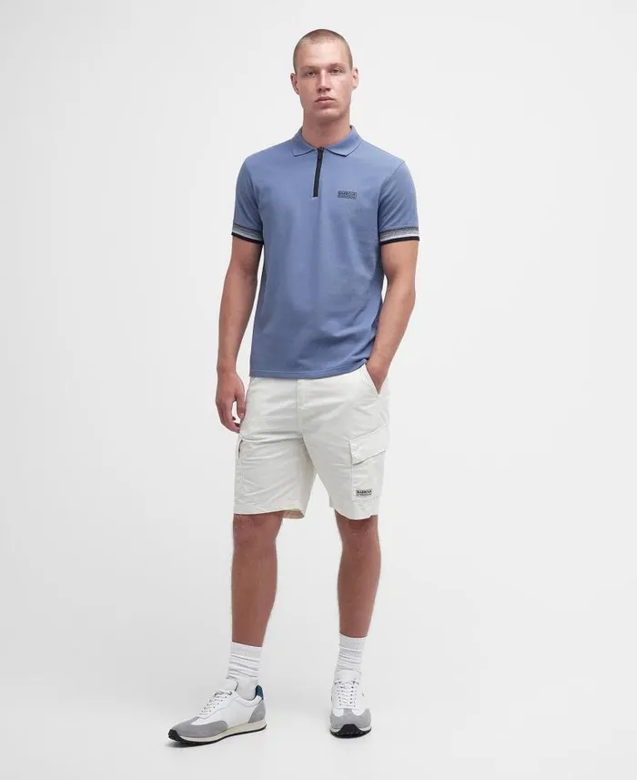 Twist Polo Shirt Flint Blue Men Barbour Polo Shirts