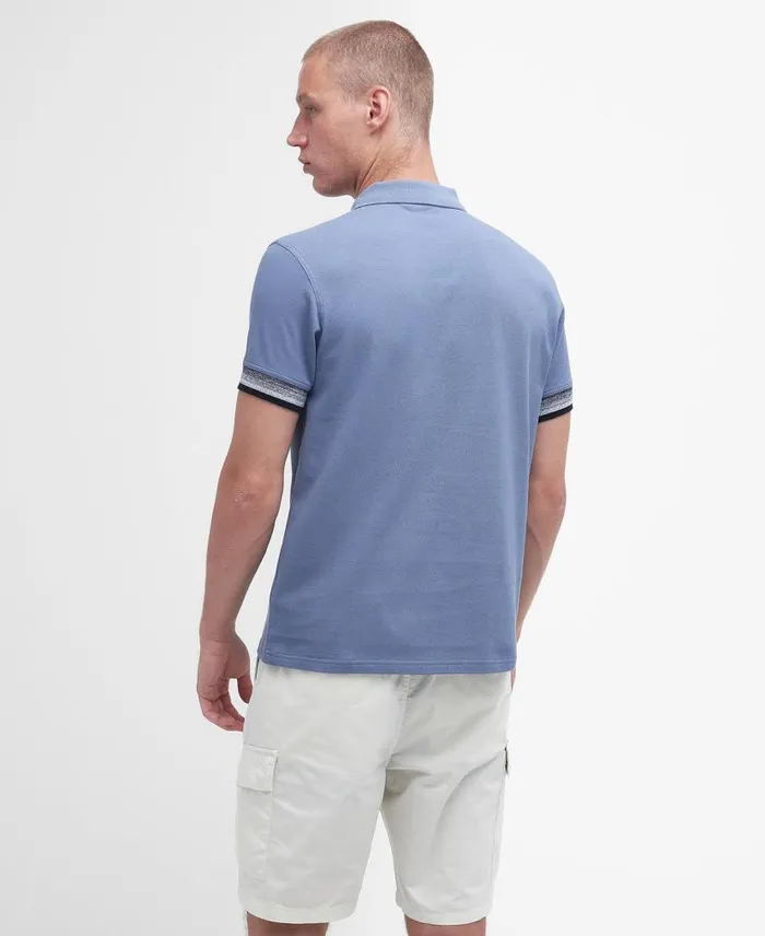 Twist Polo Shirt Flint Blue Men Barbour Polo Shirts