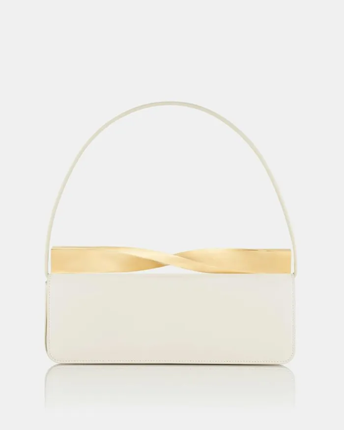 Twist Shoulder EW White Women Aquazzura Shoulder Bags Twist Shoulder EW White Women Aquazzura Shoulder Bags