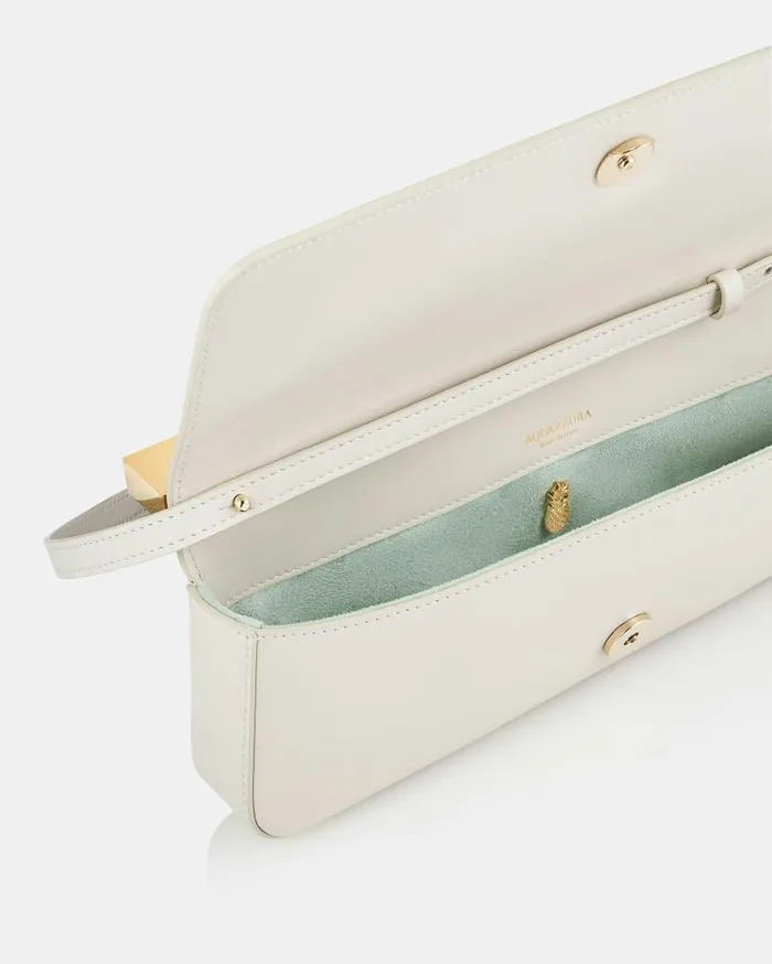 Twist Shoulder EW White Women Aquazzura Shoulder Bags Twist Shoulder EW White Women Aquazzura Shoulder Bags