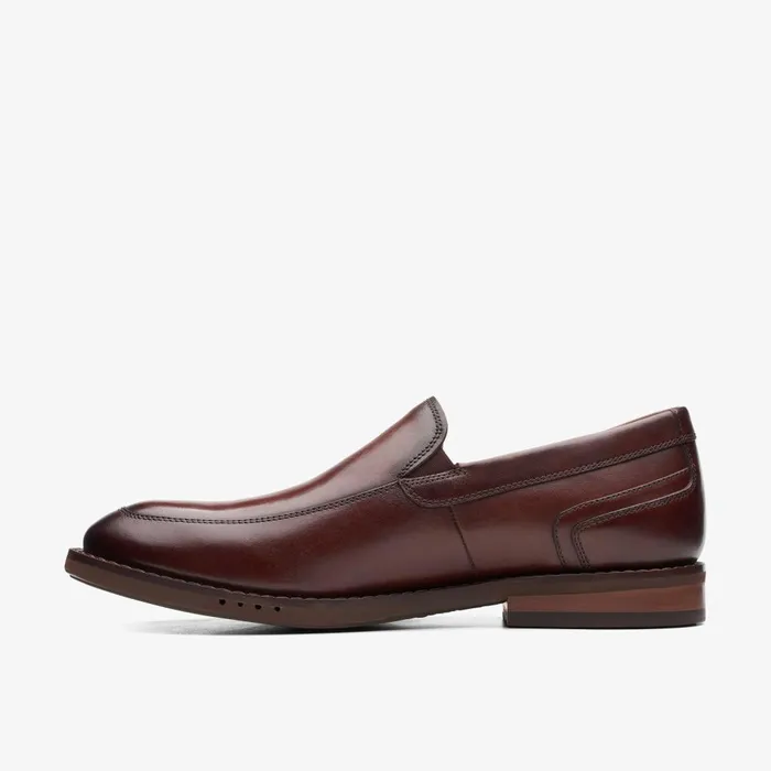 Un Hugh Step Brown Leather Men Clarks Dress Shoes