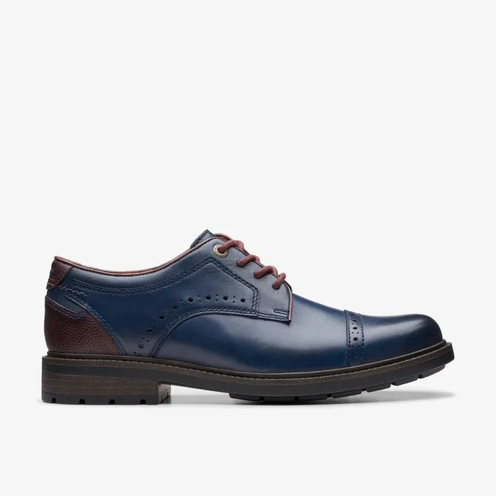 Un Shire Vibe Navy Combination Men Clarks Casual Dress Shoes
