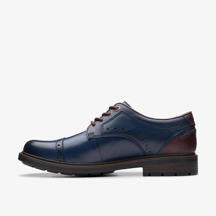 Un Shire Vibe Navy Combination Men Clarks Casual Dress Shoes