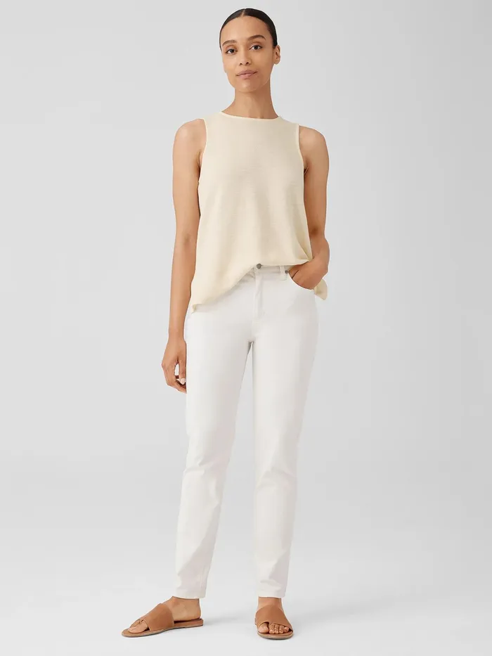Undyed Organic Cotton Denim HighWaisted Jean Undyed Natural Women Eileen Fisher Denim