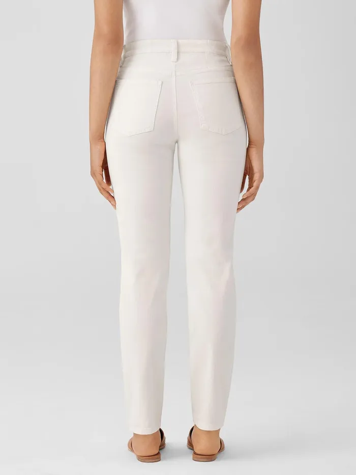 Undyed Organic Cotton Denim HighWaisted Jean Undyed Natural Women Eileen Fisher Denim