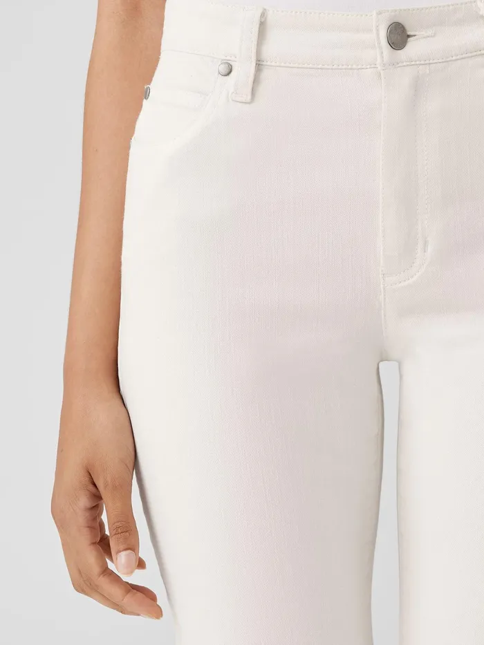 Undyed Organic Cotton Denim HighWaisted Jean Undyed Natural Women Eileen Fisher Denim