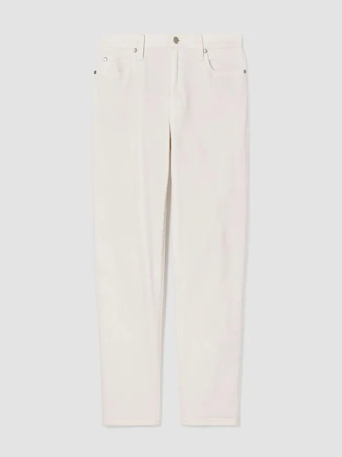 Undyed Organic Cotton Denim HighWaisted Jean Undyed Natural Women Eileen Fisher Denim