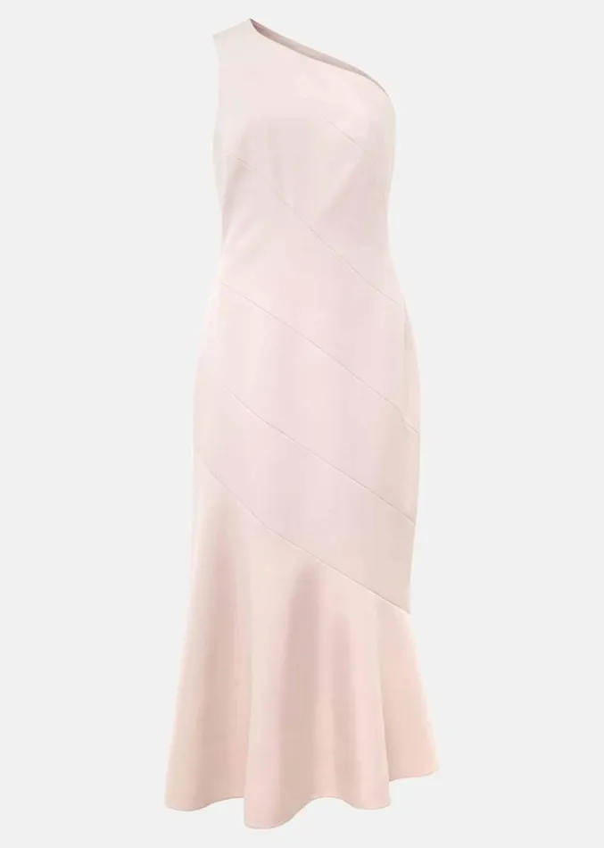 Valencia One Shoulder Midaxi Dress Petal Pink Women Phase Eight Dresses