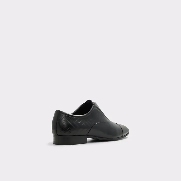 Valenti Black Leather Embossed Men ALDO Loafers and SlipOns