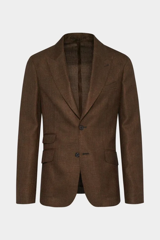 Van Laack Blazers Men Structured Jacket In Plain Wool With Modern Peak Lapels Beige Van Laack Blazers Men Structured Jacket In Plain Wool With Modern Peak Lapels Beige