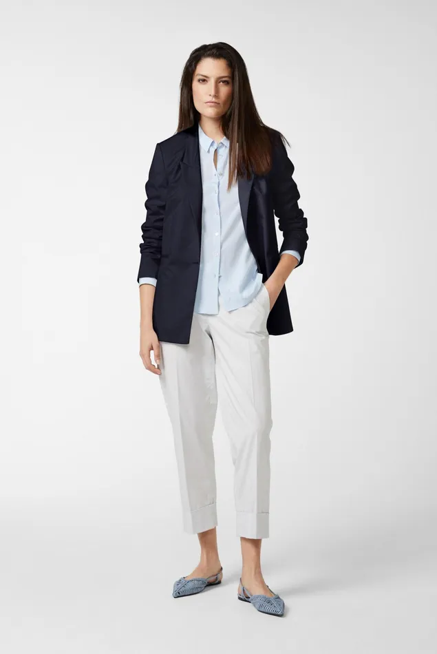 Van Laack Blazers Women Papertouch Stretch Cotton Blazer Blue