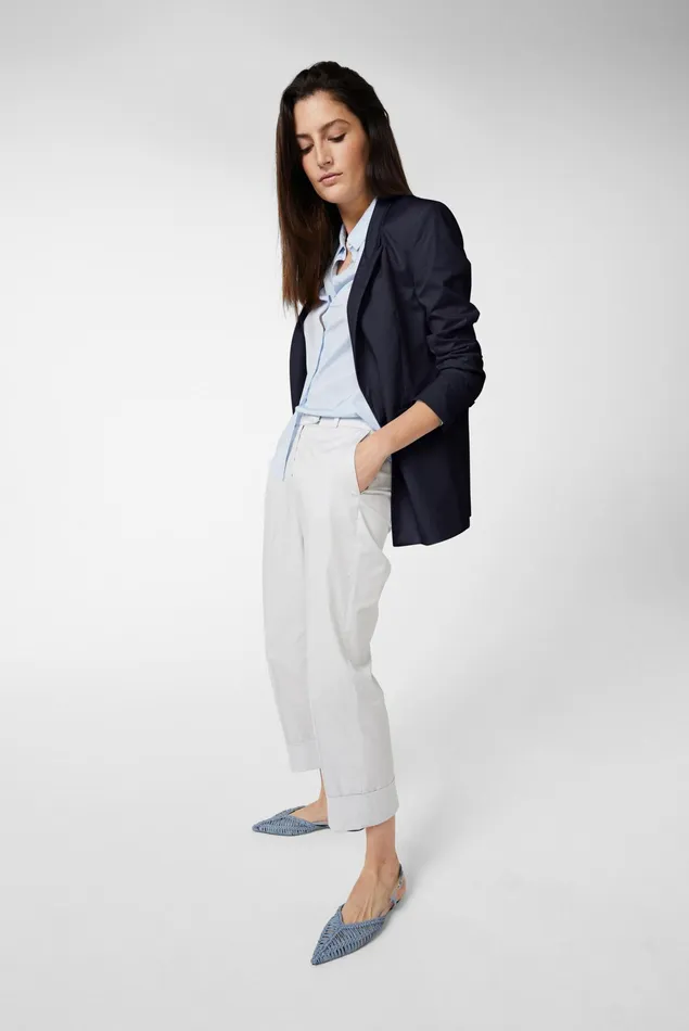 Van Laack Blazers Women Papertouch Stretch Cotton Blazer Blue Van Laack Blazers Women Papertouch Stretch Cotton Blazer Blue