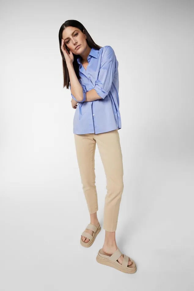 Van Laack Business Blouses Women Poplin Shirt Blouse With Dropped Shoulders Blue Van Laack Business Blouses Women Poplin Shirt Blouse With Dropped Shoulders Blue