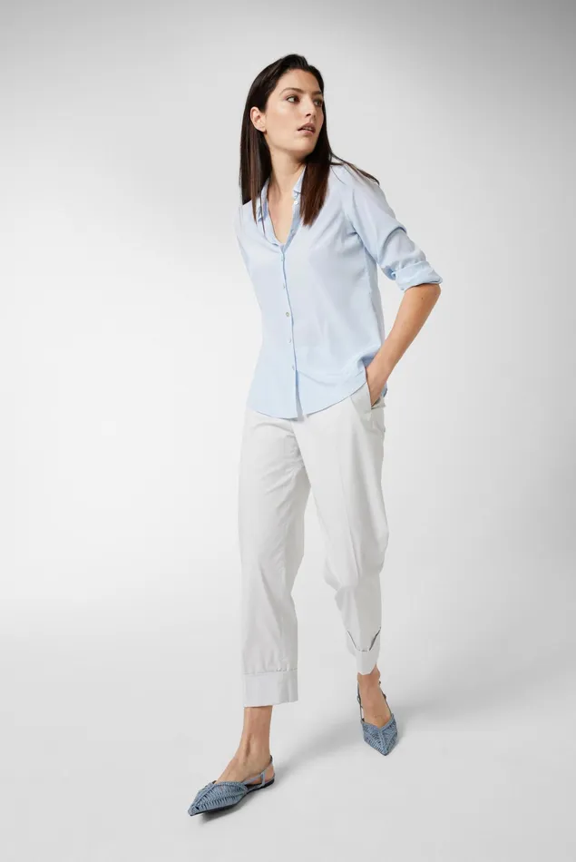 Van Laack Business Blouses Women Silk Shirt Blouse Blau Van Laack Business Blouses Women Silk Shirt Blouse Blau