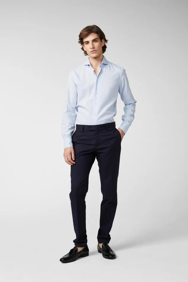 Van Laack Business Shirts Men Light Twill Shirt Blue Van Laack Business Shirts Men Light Twill Shirt Blue