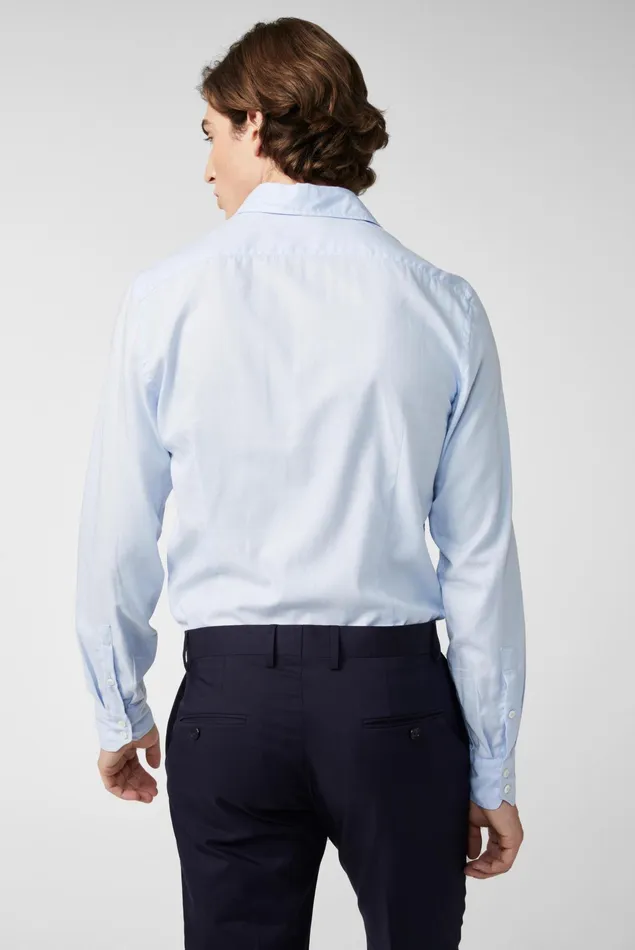 Van Laack Business Shirts Men Light Twill Shirt Blue Van Laack Business Shirts Men Light Twill Shirt Blue