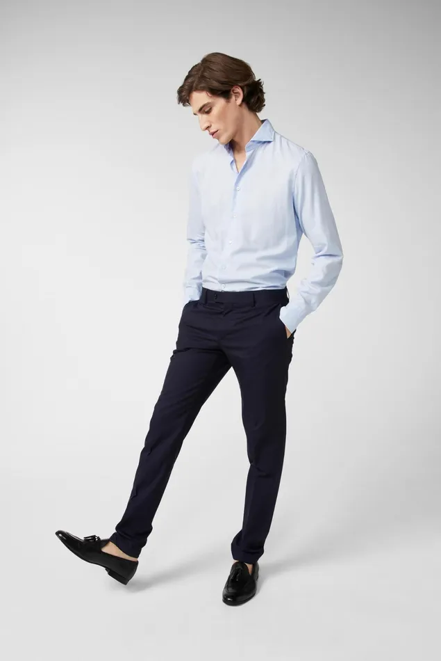 Van Laack Business Shirts Men Light Twill Shirt Blue Van Laack Business Shirts Men Light Twill Shirt Blue