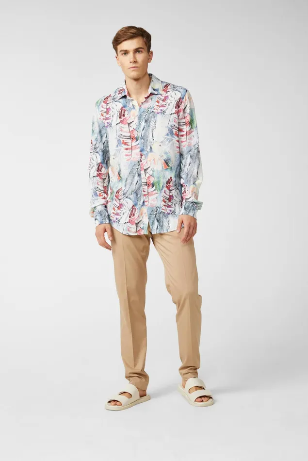 Van Laack Casual Shirts Men Poplin Shirt With A Floral Print Van Laack Casual Shirts Men Poplin Shirt With A Floral Print