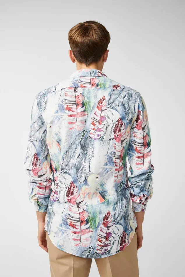 Van Laack Casual Shirts Men Poplin Shirt With A Floral Print Van Laack Casual Shirts Men Poplin Shirt With A Floral Print