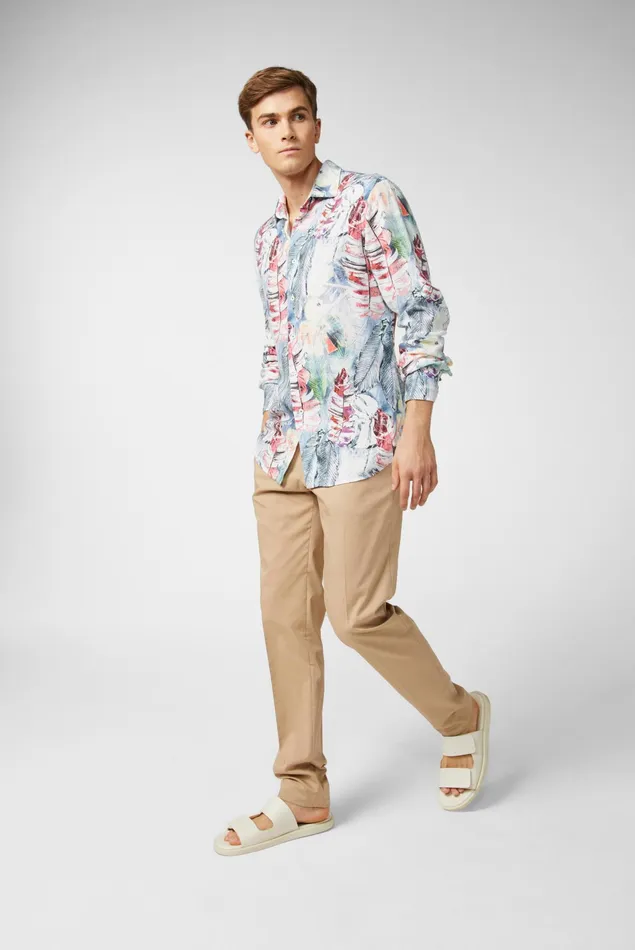 Van Laack Casual Shirts Men Poplin Shirt With A Floral Print Van Laack Casual Shirts Men Poplin Shirt With A Floral Print