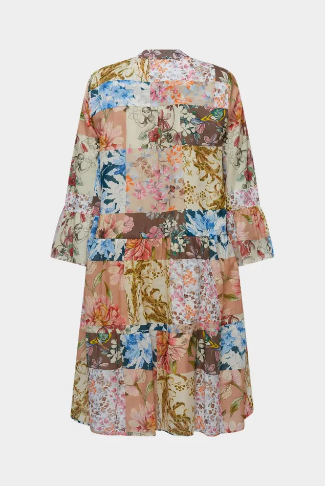 Van Laack Dresses and Skirts Women Slipon Dress With Godet Details In Cotton With Patchwork Print Van Laack Dresses and Skirts Women Slipon Dress With Godet Details In Cotton With Patchwork Print