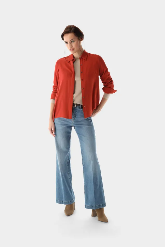 Van Laack Festive Blouses Women Viscose Twill Shirt Blouse
