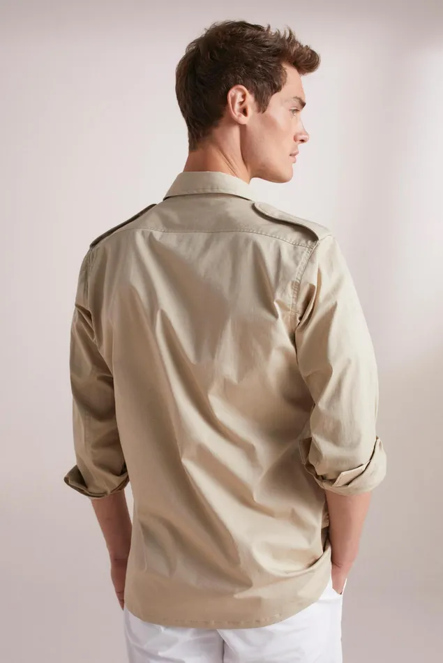 Van Laack Jackets and Vests Men Exclusive Cotton Overshirt Shirt Beige Van Laack Jackets and Vests Men Exclusive Cotton Overshirt Shirt Beige