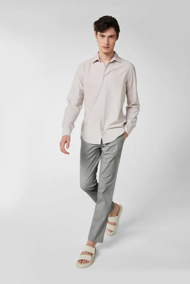 Van Laack Jeans and Pants Men CottonStretch Chino Pant Gray