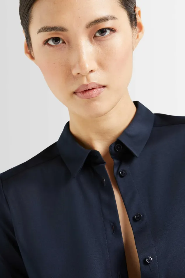 Van Laack Jersey Blouses Women Minni 8211 Swiss Cotton Blouse With Pleated Back Van Laack Jersey Blouses Women Minni 8211 Swiss Cotton Blouse With Pleated Back