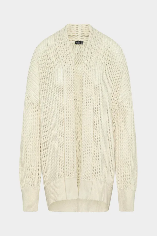 Van Laack Sweaters and Cardigans Women Long Cardigan Made From Organic Cotton Offwhite Van Laack Sweaters and Cardigans Women Long Cardigan Made From Organic Cotton Offwhite