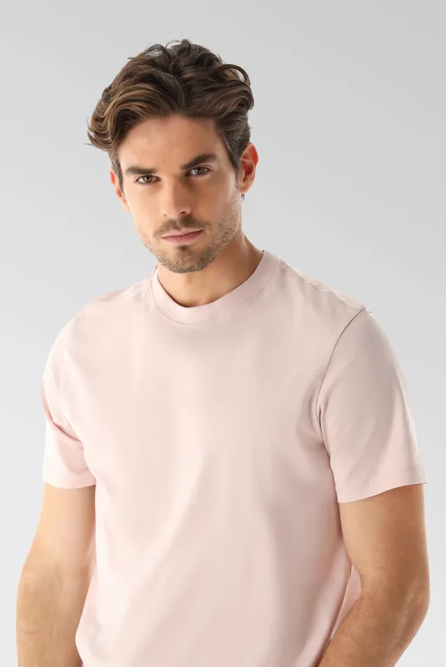 Van Laack TShirts Men Relaxed Fit Crew Neck Jersey TShirt Pink Van Laack TShirts Men Relaxed Fit Crew Neck Jersey TShirt Pink