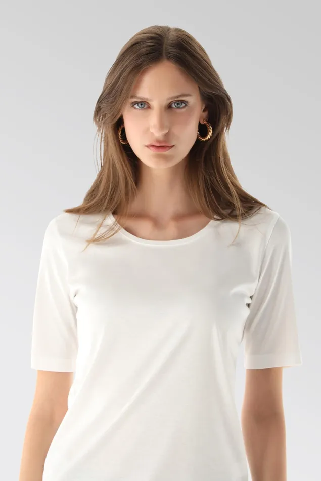 Van Laack Tops and TShirts Women Ladies Cotton Modern Fit TShirt White Van Laack Tops and TShirts Women Ladies Cotton Modern Fit TShirt White
