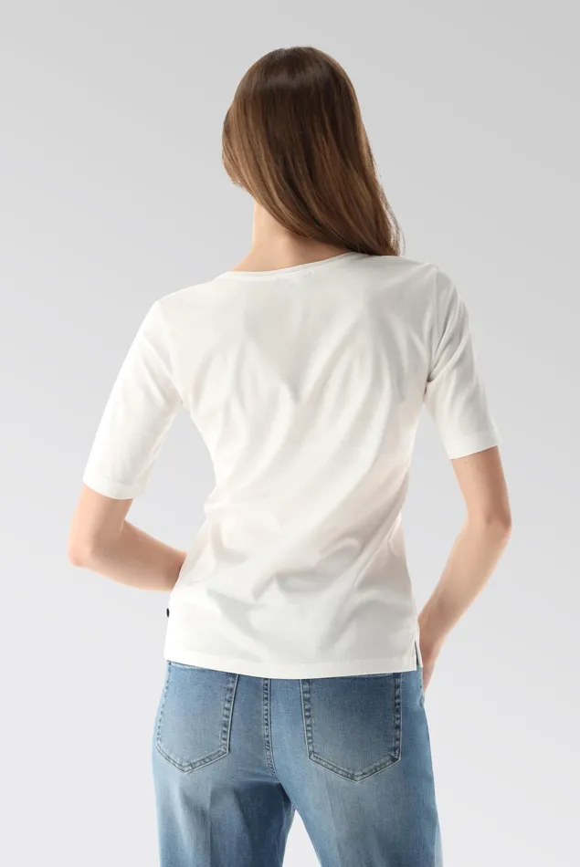 Van Laack Tops and TShirts Women Ladies Cotton Modern Fit TShirt White Van Laack Tops and TShirts Women Ladies Cotton Modern Fit TShirt White