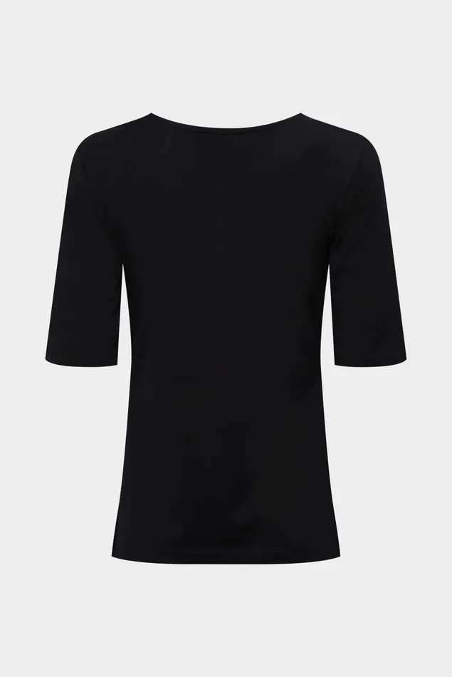 Van Laack Tops and TShirts Women Urban Jersey Wide Neck TShirt Black Van Laack Tops and TShirts Women Urban Jersey Wide Neck TShirt Black