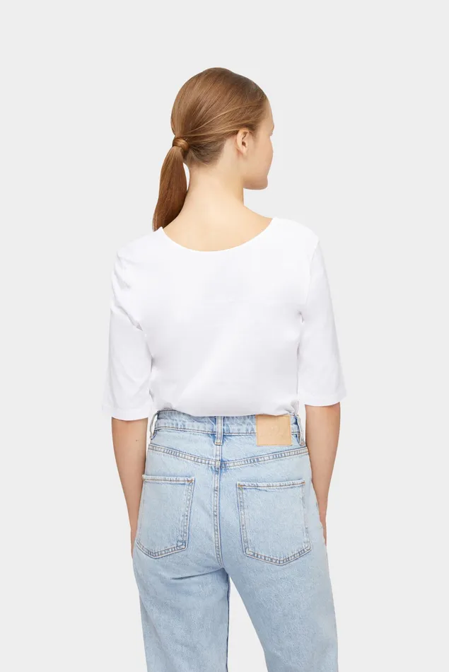 Van Laack Tops and TShirts Women Urban Jersey Wide Neck TShirt White Van Laack Tops and TShirts Women Urban Jersey Wide Neck TShirt White