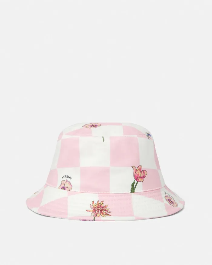 Versace Accessories Blossom Kids Bucket Hat Pinkprint 8211 Children