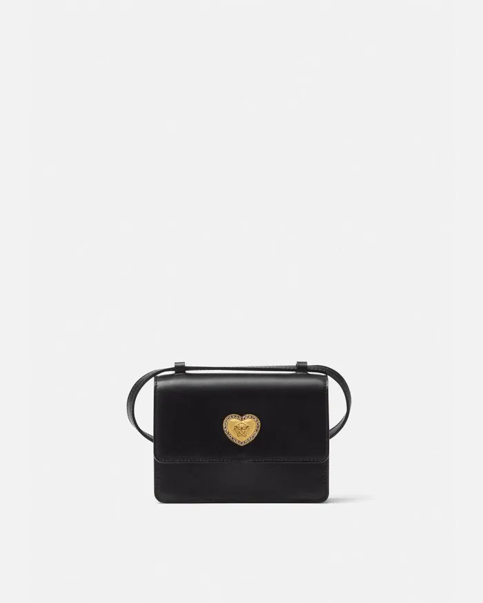 Versace Accessories Heart La Medusa Kids Crossbody Bag Blackgold 8211 Children