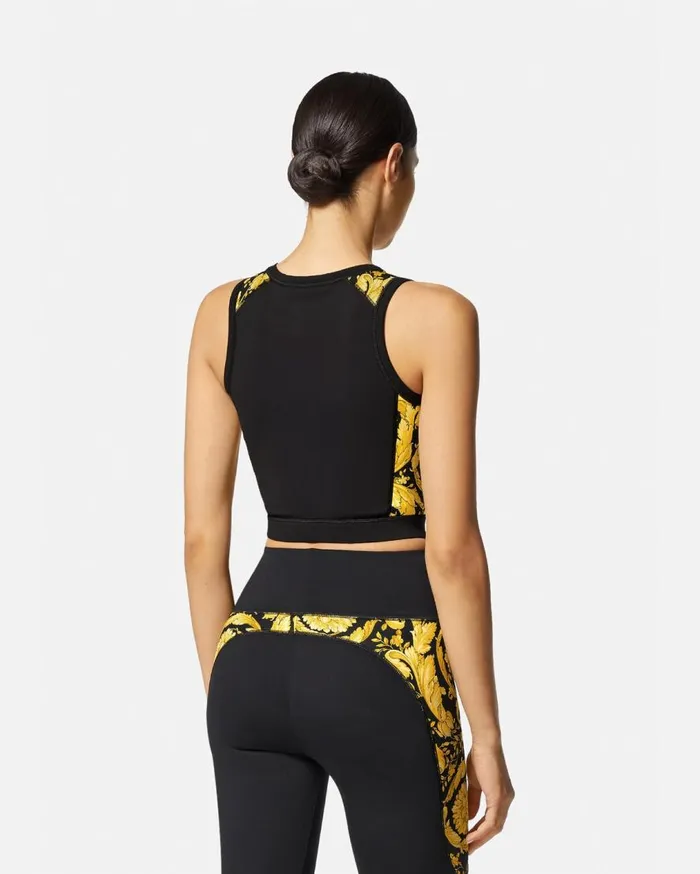Versace Activewear Barocco Gym Sports Bra Black 8211 Women Versace Activewear Barocco Gym Sports Bra Black 8211 Women