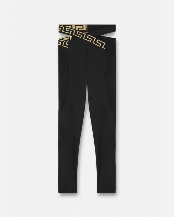 Versace Activewear Greca Border Gym Leggings Black 8211 Women
