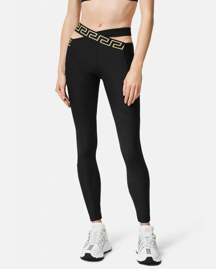 Versace Activewear Greca Border Gym Leggings Black 8211 Women Versace Activewear Greca Border Gym Leggings Black 8211 Women