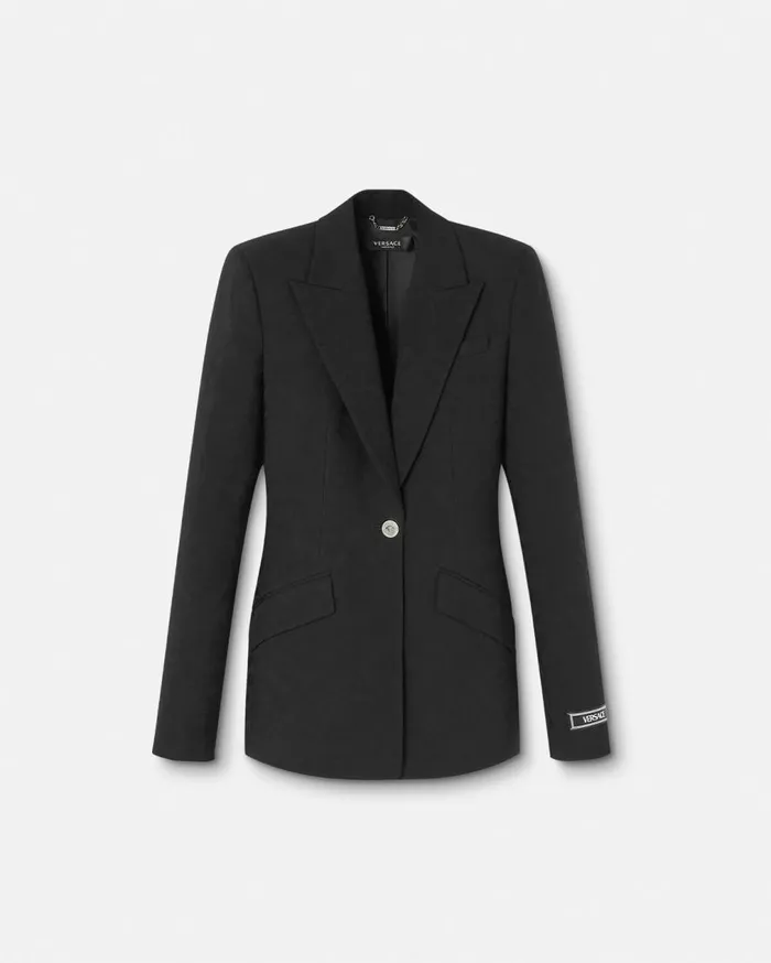 Versace Blazer and Jackets Barocco DV Blazer Black 8211 Women