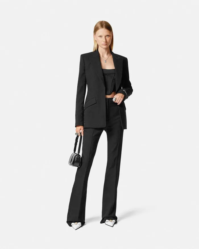 Versace Blazer and Jackets Barocco DV Blazer Black 8211 Women Versace Blazer and Jackets Barocco DV Blazer Black 8211 Women