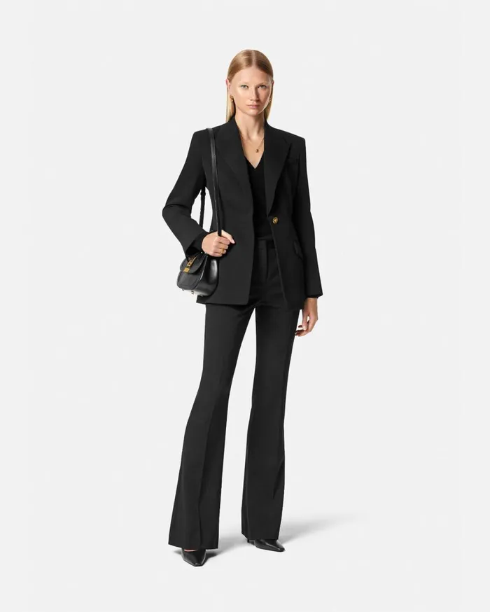 Versace Blazer and Jackets SingleBreasted DV Blazer Black 8211 Women Versace Blazer and Jackets SingleBreasted DV Blazer Black 8211 Women