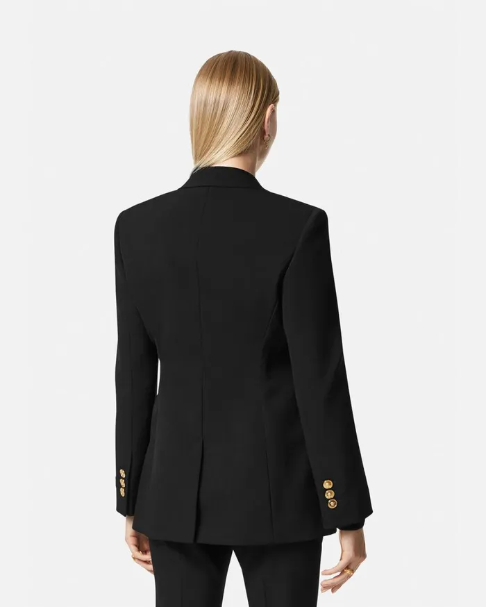 Versace Blazer and Jackets SingleBreasted DV Blazer Black 8211 Women Versace Blazer and Jackets SingleBreasted DV Blazer Black 8211 Women