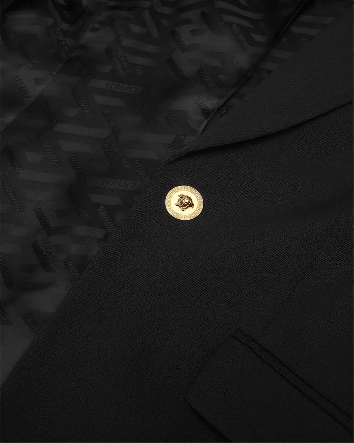 Versace Blazer and Jackets SingleBreasted DV Blazer Black 8211 Women Versace Blazer and Jackets SingleBreasted DV Blazer Black 8211 Women