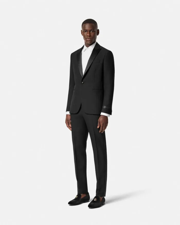 Versace Blazers and Suits MohairBlend Formal Pants Black 8211 Men Versace Blazers and Suits MohairBlend Formal Pants Black 8211 Men